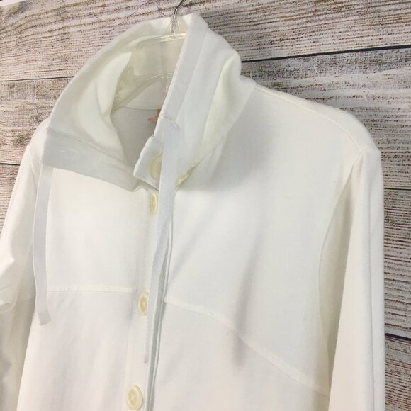 Covington Button Front Soft Cotton Blend Sweatshirt Jacket - Picture 2 of 13